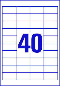 Universaletiketten A4 Europe 100 48,5x25,4mm weiß, Art.-Nr. ELA-0002 - Paterno B2B-Shop