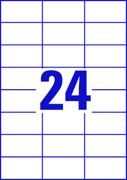 Universaletiketten A4 Europe 70x37,1mm weiß, Art.-Nr. ELA-0011 - Paterno B2B-Shop