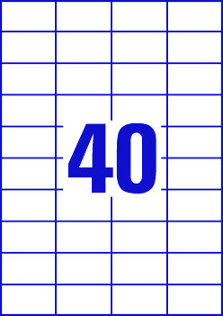 Universaletiketten A4 Europe 100, 52,5x29,7mm weiß, Art.-Nr. ELA-0049 - Paterno B2B-Shop