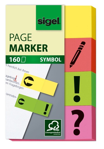 Haftmarker Sigel 20x50 mm Symbole, Art.-Nr. HN635 - Paterno B2B-Shop