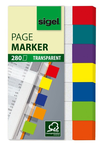 Haftmarker Sigel 50x12mm transparent mini, Art.-Nr. HN677 - Paterno B2B-Shop