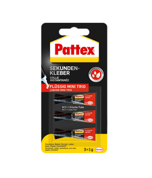 Sekundenkleber Pattex Mini 3x1gr., Art.-Nr. PSMT2 - Paterno B2B-Shop