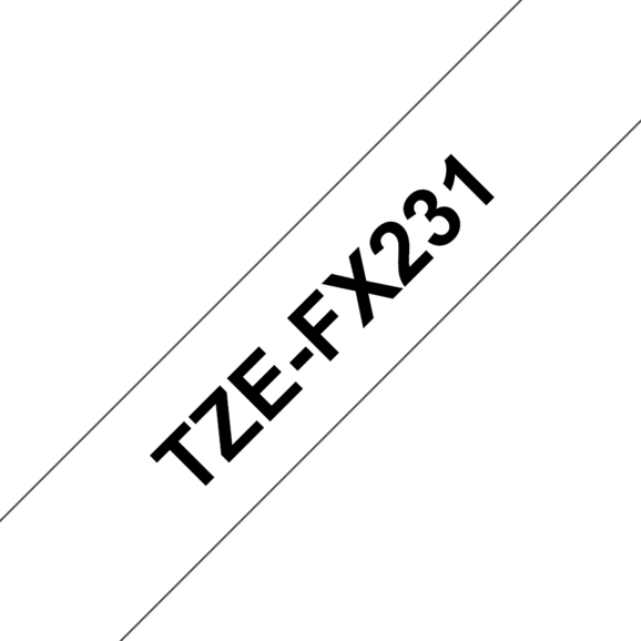 Beschriftungsband Brother 12mm schwarz auf weiss, Art.-Nr. TZFX231 - Paterno B2B-Shop