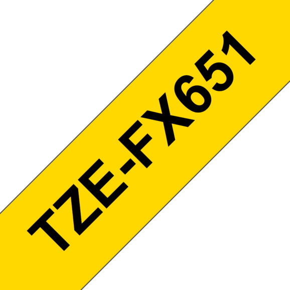 Beschriftungsband Brother 24mm schwarz auf gelb, Art.-Nr. TZFX651 - Paterno B2B-Shop