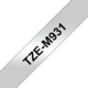 Beschriftungsband Brother 12mm schwarz auf silber-matt, Art.-Nr. TZM931 - Paterno B2B-Shop