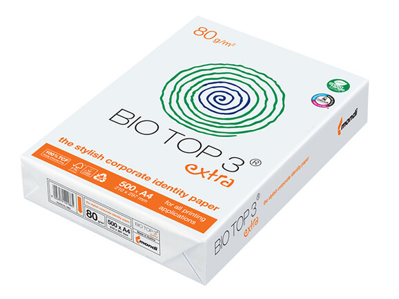 Kopierpapier 02 Biotop3 A4 80 gr. naturweiß CIE 89, Art.-Nr. BIO442 - Paterno B2B-Shop