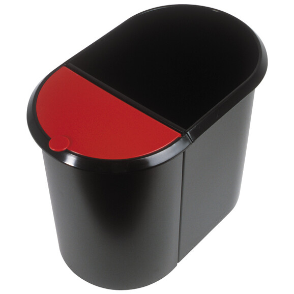 Papierkorb Duo-System schwarz/rot, Art.-Nr. H61039-SWRT - Paterno B2B-Shop