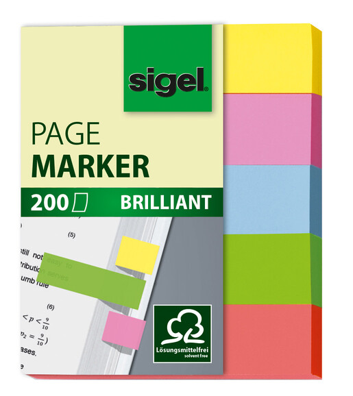 Haftmarker Sigel 50x12 mm Brillant, Art.-Nr. HN625 - Paterno B2B-Shop