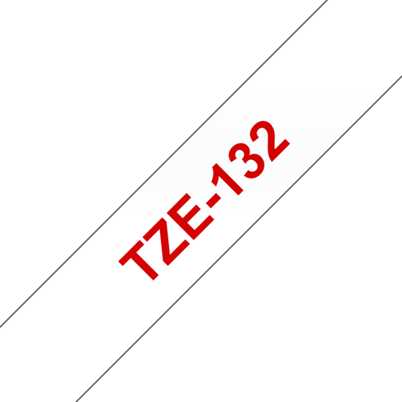 Beschriftungsband Brother 12mm rot auf farblos, Art.-Nr. TZ132 - Paterno B2B-Shop