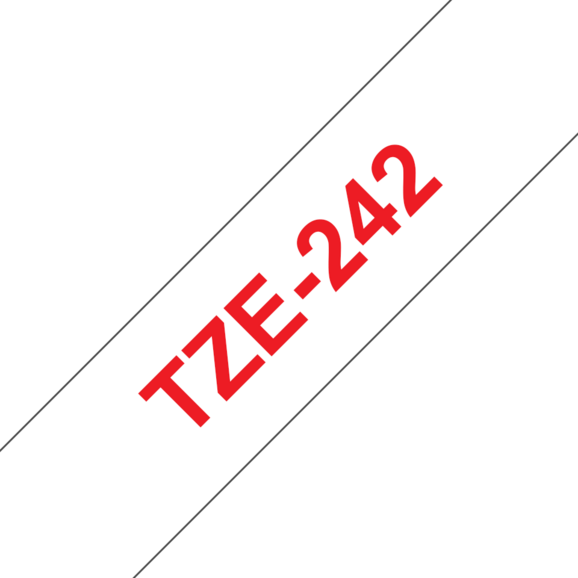 Beschriftungsband Brother18mm rot auf weiss, Art.-Nr. TZ242 - Paterno B2B-Shop