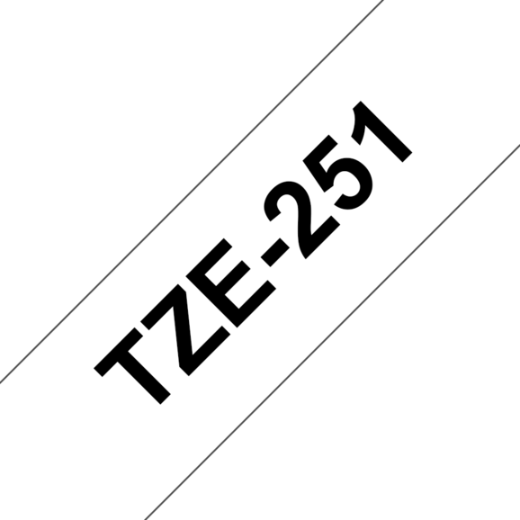 Beschriftungsband Brother 24mm schwarz auf weiss, Art.-Nr. TZ251 - Paterno B2B-Shop