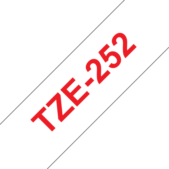 Beschriftungsband Brother 24mm weiss auf rot, Art.-Nr. TZ252 - Paterno B2B-Shop
