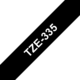 Beschriftungsband Brother 12mm weiss auf schwarz, Art.-Nr. TZ335 - Paterno B2B-Shop