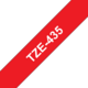 Beschriftungsband Brother 12mm weiss auf rot, Art.-Nr. TZ435 - Paterno B2B-Shop