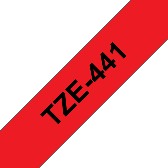 Beschriftungsband Brother 18mm schwarz auf rot, Art.-Nr. TZ441 - Paterno B2B-Shop