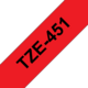 Beschriftungsband Brother 24mm schwarz auf rot, Art.-Nr. TZ451 - Paterno B2B-Shop