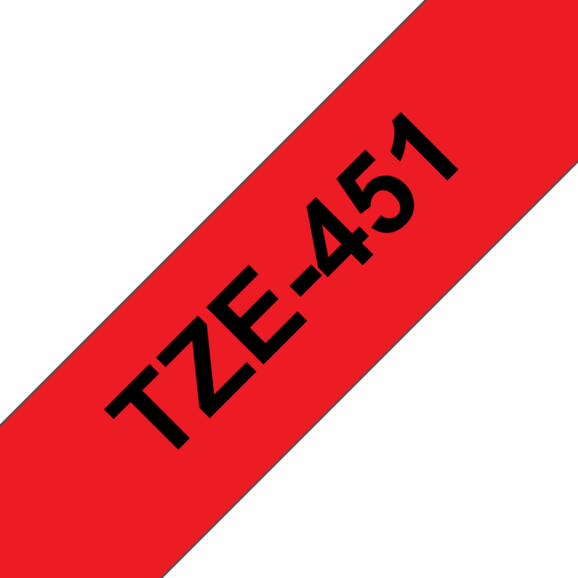 Beschriftungsband Brother 24mm schwarz auf rot, Art.-Nr. TZ451 - Paterno B2B-Shop