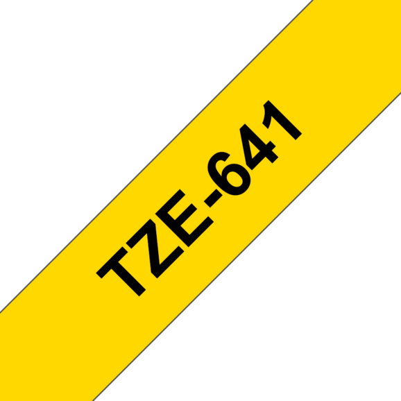 Beschriftungsband Brother 18mm schwarz auf gelb, Art.-Nr. TZ641 - Paterno B2B-Shop