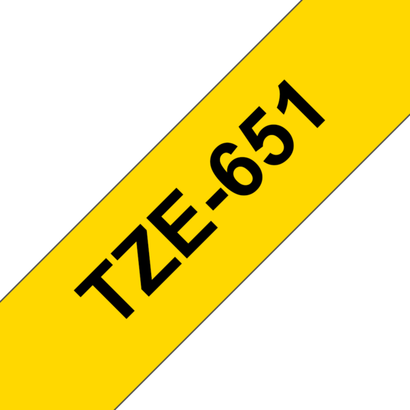 Beschriftungsband Brother 24mm schwarz auf gelb, Art.-Nr. TZ651 - Paterno B2B-Shop