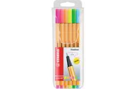 Fineliner Stabilo POINT 88 neon 6-er Etui, Art.-Nr. 88-6-1 - Paterno B2B-Shop