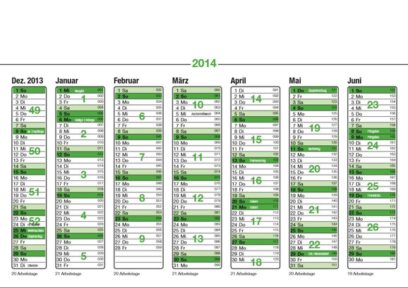 Blattkalender A5 für 2025, Art.-Nr. 015 - Paterno B2B-Shop