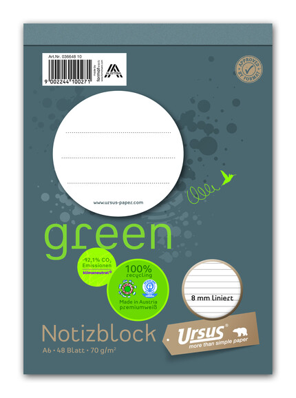 Notizblock Format X A6 48 Bl. lin., Art.-Nr. 036648-10 - Paterno B2B-Shop