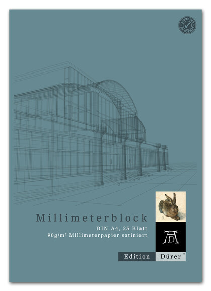 Millimeterpapierblock A4 25 Blatt 90g/qm Format X, Art.-Nr. 036700014 - Paterno B2B-Shop