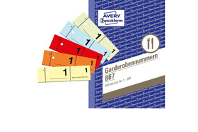 Nummernblock Garderobe A6 1-500 5farben, Art.-Nr. 867ZWF - Paterno B2B-Shop