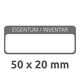 Inventar-Etiketten ZWF 50x20mm, schwarz, Art.-Nr. 6901ZWF - Paterno B2B-Shop