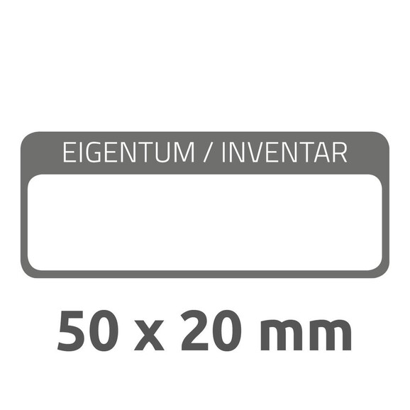 Inventar-Etiketten ZWF 50x20mm, schwarz, Art.-Nr. 6901ZWF - Paterno B2B-Shop