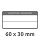 Inventar-Etiketten ZWF 60x30mm, schwarz, Art.-Nr. 6903ZWF - Paterno B2B-Shop