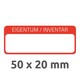 Inventar-Etiketten ZWF 50x20mm, rot, Art.-Nr. 6902ZWF - Paterno B2B-Shop