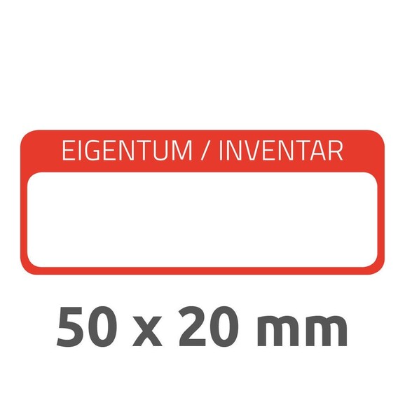 Inventar-Etiketten ZWF 50x20mm, rot, Art.-Nr. 6902ZWF - Paterno B2B-Shop