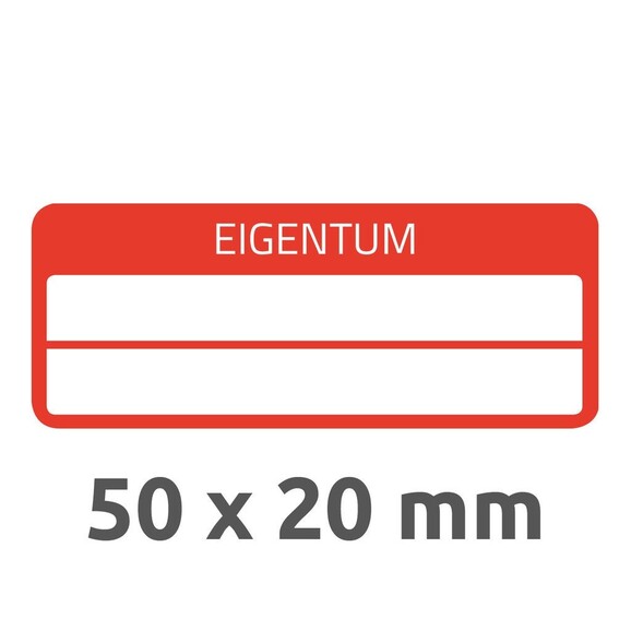 Eigentums-Etiketten ZWF VOID 50 x 20 mm, rot, Art.-Nr. 6925ZWF - Paterno B2B-Shop