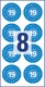 Prüfplaketten ZWF 2019 Vinyl 30mm, blau, Art.-Nr. 6944ZWF - Paterno B2B-Shop