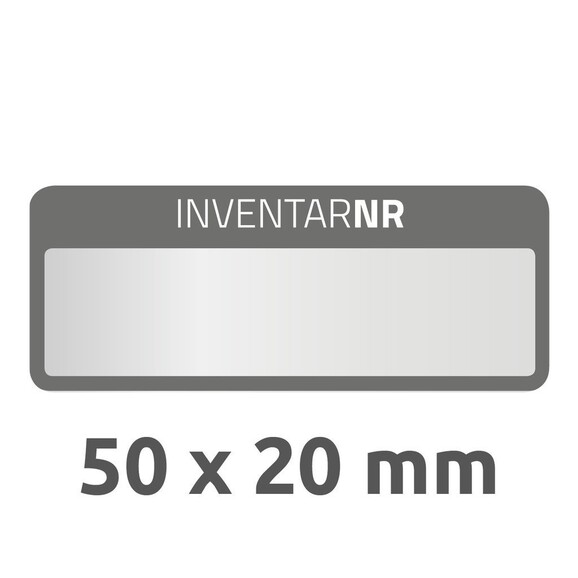Inventar-Etiketten ZWF 50x20mm, schwarz, Art.-Nr. 6920ZWF - Paterno B2B-Shop