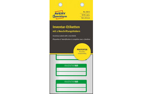 Inventar-Etiketten ZWF 50x20mm, schwarz, Art.-Nr. 6921ZWF - Paterno B2B-Shop