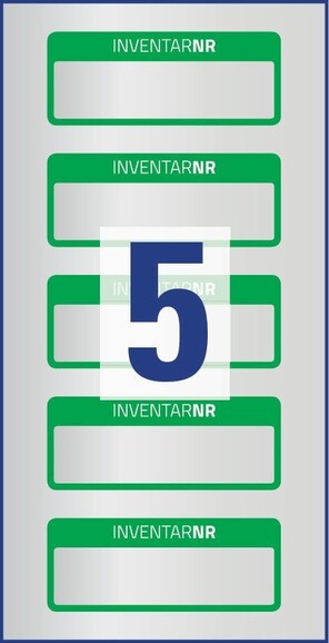 Inventar-Etiketten ZWF 50x20mm, grau, Art.-Nr. 6908ZWF - Paterno B2B-Shop