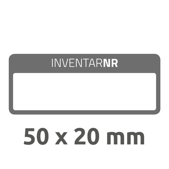 Inventar-Etiketten ZWF 50x20mm, schwarz, Art.-Nr. 6917ZWF - Paterno B2B-Shop