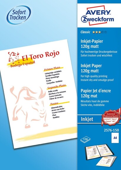 Classic Inkjet Papier 110g 150 / A4, Art.-Nr. 2576ZWF - Paterno B2B-Shop