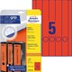 Etiketten A4 Ordnerrücken 38 x 297 mm rot, Art.-Nr. L474-20-RT - Paterno B2B-Shop