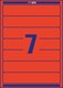 Etiketten A4 Ordnerrücken 38 x 192 mm rot, Art.-Nr. L476-25-RT - Paterno B2B-Shop