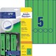 Etiketten A4 Ordnerrücken 38 x 297 mm grün, Art.-Nr. L474-20-GN - Paterno B2B-Shop