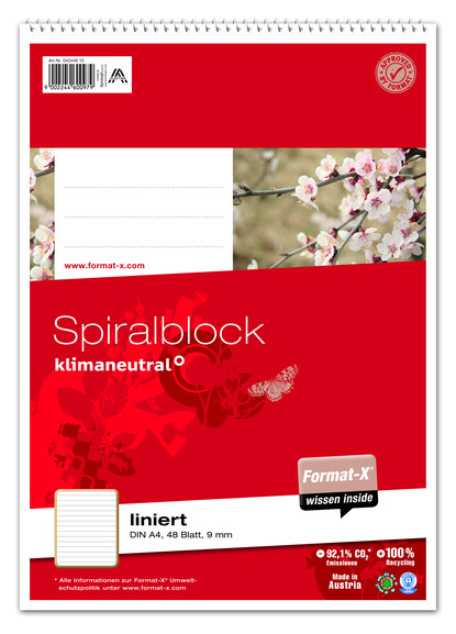 Spiralblock Format X A4 48 Bl. lin., Art.-Nr. 042448-10 - Paterno B2B-Shop