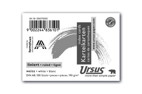 Karteikarten Ursus A8 quer liniert weiss, Art.-Nr. 094076000 - Paterno B2B-Shop