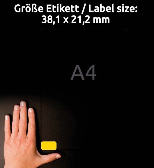 Etiketten 38,1 x 21,2 mm ablösbar gelb, Art.-Nr. L479-GE - Paterno B2B-Shop