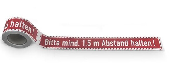 Bodenmarkierungsband Text &quot; Bitte Abstand halten 1,5m&quot;, Art.-Nr. 31.5572 - Paterno B2B-Shop