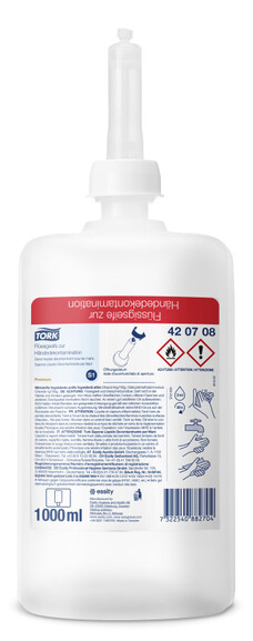 Flüssigseife Tork Händedekontamination (Biozidprodukt), Art.-Nr. 420707 - Paterno B2B-Shop