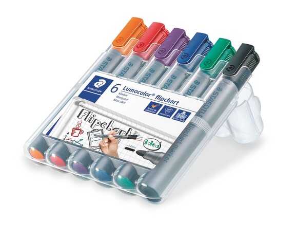 Flipchartmarker Staedtler 356 WP6 permanent, Art.-Nr. 356-WP6 - Paterno B2B-Shop