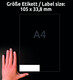 Universaletiketten A4 3665 weiss 105x33,8mm, Art.-Nr. ZWF-3665 - Paterno B2B-Shop